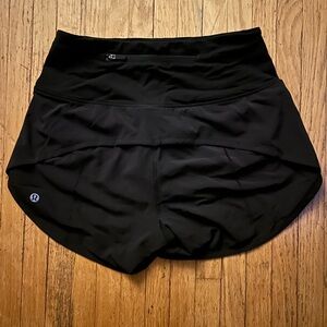 lululemon speed up short black size 2
